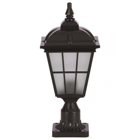 Modi Bahçe Aydınlatma BSU-68183-BSY-K Siyah Boyalı Dış Mekan Aydınlatma E27 ABS Polikarbon Cam 20cm