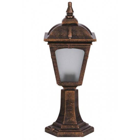 Modi Bahçe Aydınlatma BSU-68185-BKR-K Kahverengi Boyalı Dış Mekan Aydınlatma E27 ABS Polikarbon Cam 20cm