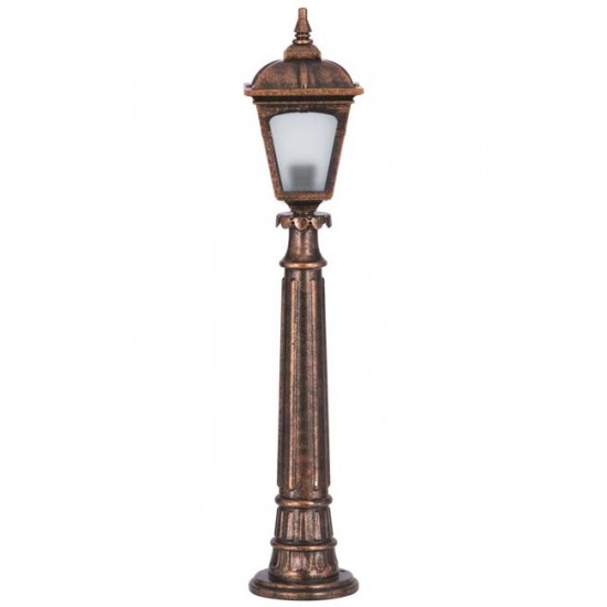 Modi Bahçe Aydınlatma BSU-68185-BKR-M1-B Kahverengi Boyalı Dış Mekan Aydınlatma E27 ABS Polikarbon Cam 20cm