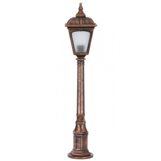 Modi Bahçe Aydınlatma BSU-68185-BKR-M2-B Kahverengi Boyalı Dış Mekan Aydınlatma E27 ABS Polikarbon Cam 20cm