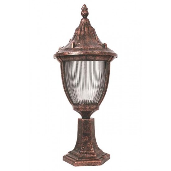 Modi Bahçe Aydınlatma BSU-68186-BKR-M1-K Kahverengi Boyalı Dış Mekan Aydınlatma E27 ABS Polikarbon Cam 30cm