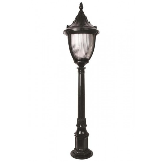 Modi Bahçe Aydınlatma BSU-68186-BSY-M1-B Siyah Boyalı Dış Mekan Aydınlatma E27 ABS Polikarbon Cam 30cm