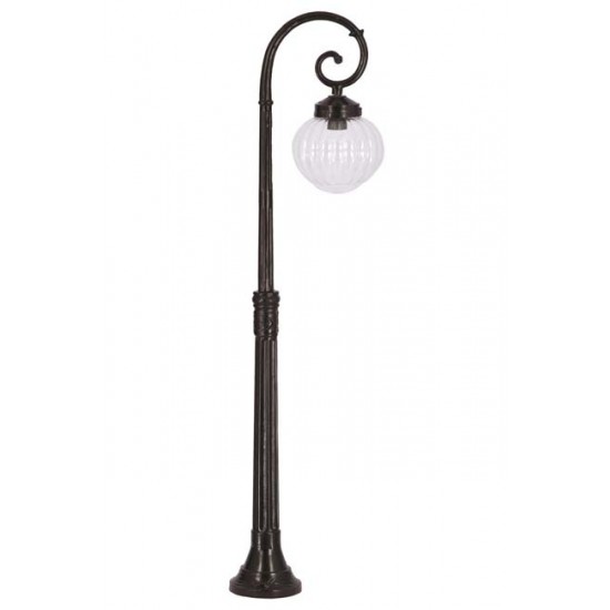 Modi Bahçe Aydınlatma BSU-68187-1BSY-M1-B Siyah Boyalı Dış Mekan Aydınlatma E27 Aluminyum ABS Akrilik Cam 35cm