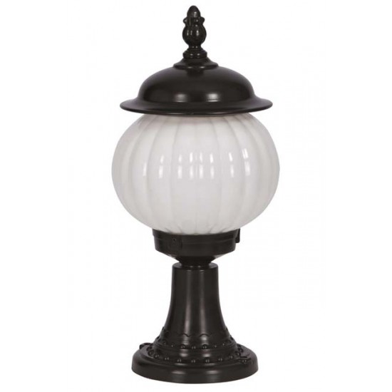 Modi Bahçe Aydınlatma BSU-68187-BSY-M5-KOP Siyah Boyalı Dış Mekan Aydınlatma E27 ABS Akrilik Cam 23cm