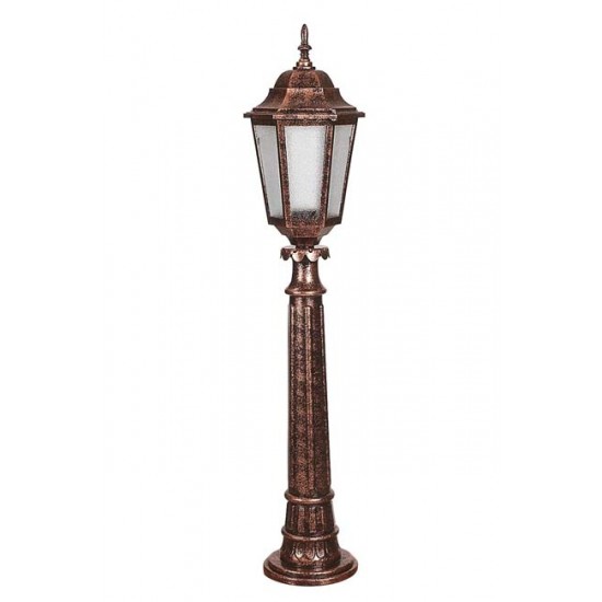 Modi Bahçe Aydınlatma BSU-68188-BKR-B Kahverengi Boyalı Dış Mekan Aydınlatma E27 Çelik Boru ABS Polikarbon Cam 23cm