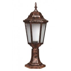 Modi Bahçe Aydınlatma BSU-68188-BKR-K Kahverengi Boyalı Dış Mekan Aydınlatma E27 ABS Polikarbon Cam 23cm