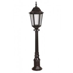 Modi Bahçe Aydınlatma BSU-68188-BSY-B Siyah Boyalı Dış Mekan Aydınlatma E27 Çelik Boru ABS Polikarbon Cam 23cm