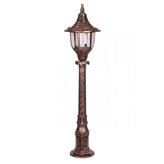 Modi Bahçe Aydınlatma BSU-68190-BKR-B Kahverengi Boyalı Dış Mekan Aydınlatma E27 ABS Polikarbon Cam 24cm