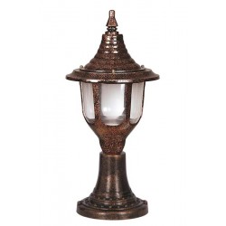 Modi Bahçe Aydınlatma BSU-68190-BKR-K Kahverengi Boyalı Dış Mekan Aydınlatma E27 ABS Polikarbon Cam 24cm