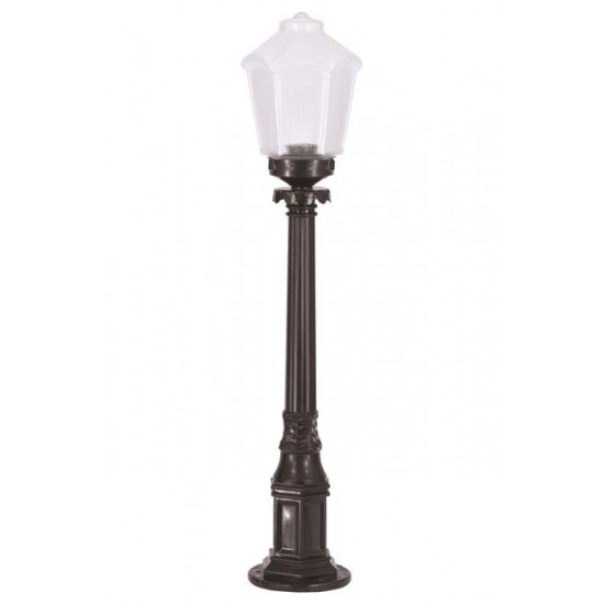 Modi Bahçe Aydınlatma BSU-68197-1BSY-M1-B Siyah Boyalı Dış Mekan Aydınlatma E27 ABS Akrilik Cam 20cm