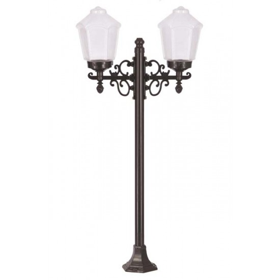 Modi Bahçe Aydınlatma BSU-68197-2BSY-OP Siyah Boyalı Dış Mekan Aydınlatma E27 Metal ABS Akrilik Cam 60x20cm