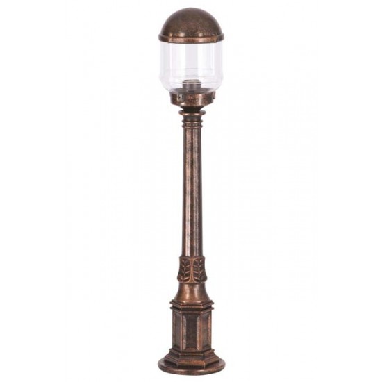 Modi Bahçe Aydınlatma BSU-68198-1BKR-B Kahverengi Boyalı Dış Mekan Aydınlatma E27 ABS Akrilik Cam 17cm