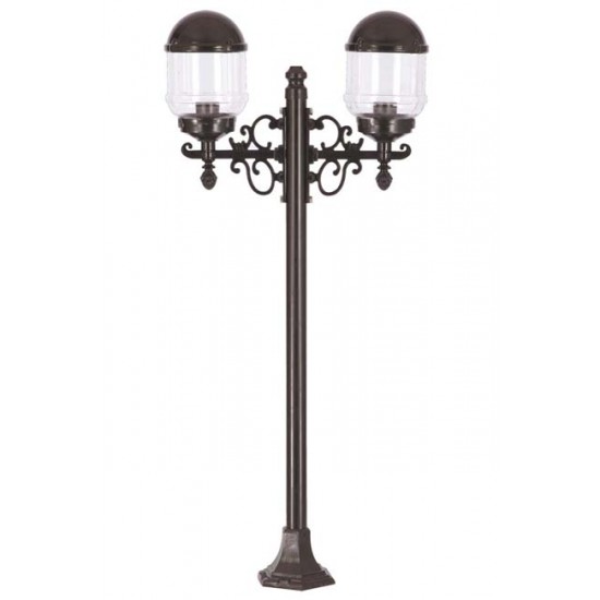 Modi Bahçe Aydınlatma BSU-68198-2BSY Siyah Boyalı Dış Mekan Aydınlatma E27 Metal ABS Akrilik Cam 55x17cm