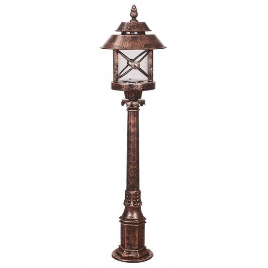 Modi Bahçe Aydınlatma BSU-68199-BKR-B Kahverengi Boyalı Dış Mekan Aydınlatma E27 ABS Polikarbon Cam 26cm