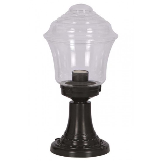 Modi Bahçe Aydınlatma BSU-68201-BSY-M2-K Siyah Boyalı Dış Mekan Aydınlatma E27 ABS Akrilik Cam 22cm