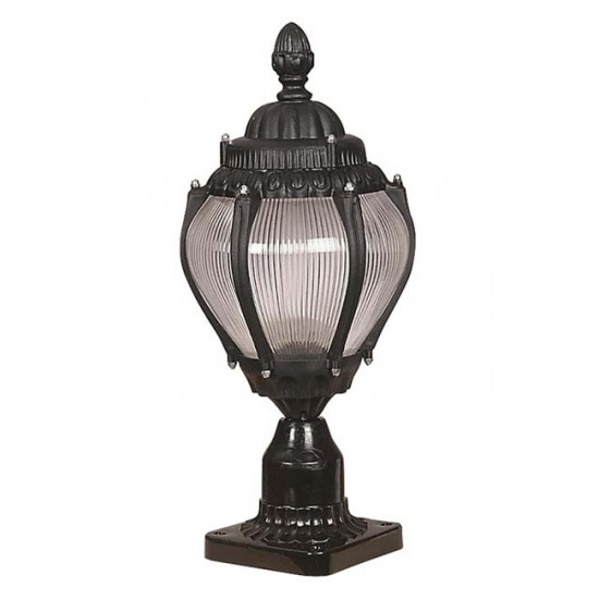 Modi Bahçe Aydınlatma BSU-68202-BSY-K Siyah Boyalı Dış Mekan Aydınlatma E27 ABS Akrilik Cam 20cm
