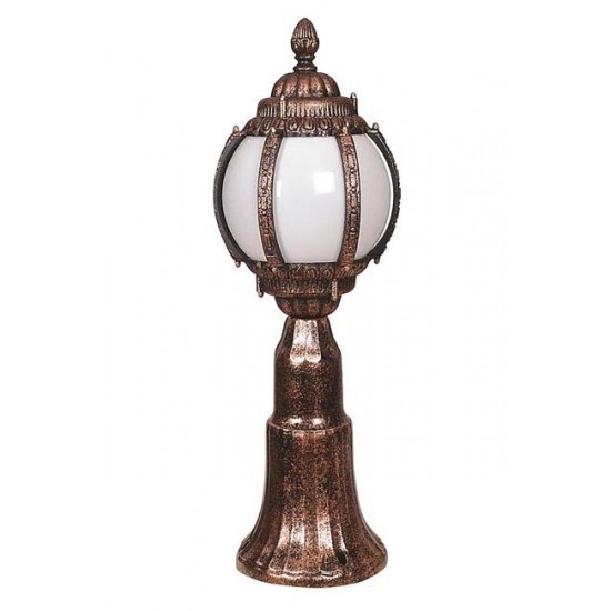 Modi Bahçe Aydınlatma BSU-68203-BKR-KOP Kahverengi Boyalı Dış Mekan Aydınlatma E27 ABS Akrilik Cam 26cm