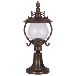 Modi Bahçe Aydınlatma BSU-68205-BKR-K Kahverengi Boyalı Dış Mekan Aydınlatma E27 ABS Akrilik Cam 25cm