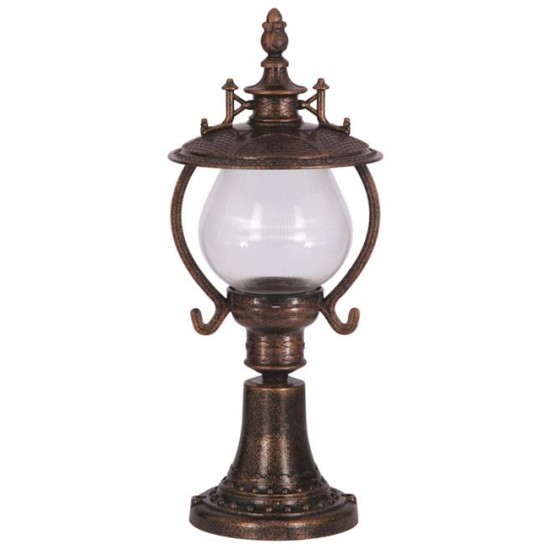 Modi Bahçe Aydınlatma BSU-68205-BKR-K Kahverengi Boyalı Dış Mekan Aydınlatma E27 ABS Akrilik Cam 25cm