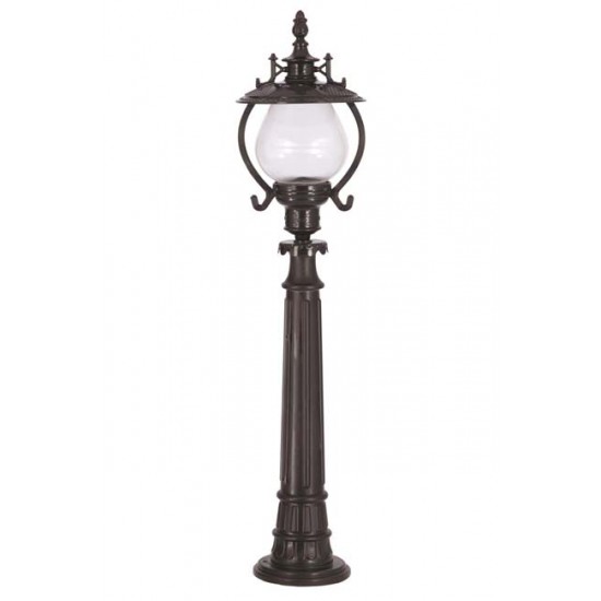 Modi Bahçe Aydınlatma BSU-68205-BSY-B Siyah Boyalı Dış Mekan Aydınlatma E27 ABS Akrilik Cam 25cm