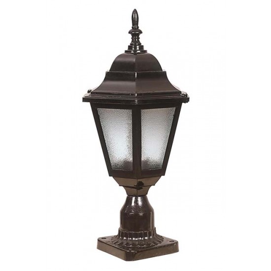 Modi Bahçe Aydınlatma BSU-68206-BSY-K Siyah Boyalı Dış Mekan Aydınlatma E27 ABS Polikarbon Cam 23cm