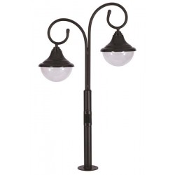 Modi Bahçe Aydınlatma BSU-68207-2BSY Siyah Boyalı Dış Mekan Aydınlatma E27 Çelik Boru ABS Polikarbon Cam 75x27cm