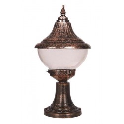 Modi Bahçe Aydınlatma BSU-68207-BKR-M1 Kahverengi Boyalı Dış Mekan Aydınlatma E27 ABS Polikarbon Cam 27cm