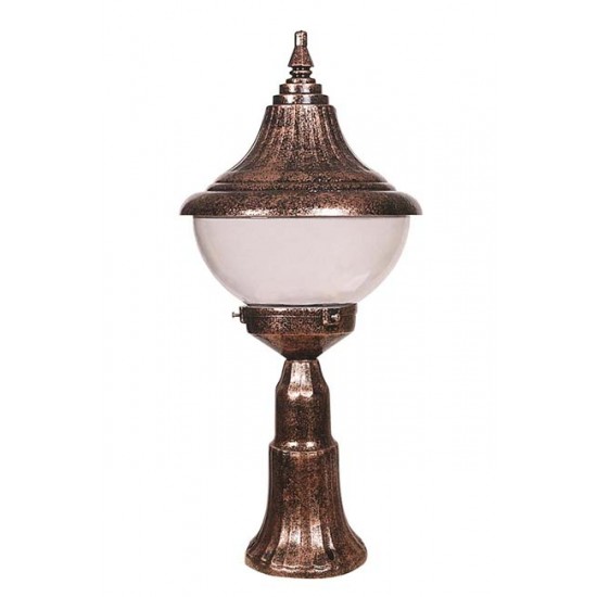 Modi Bahçe Aydınlatma BSU-68207-BKR-M2 Kahverengi Boyalı Dış Mekan Aydınlatma E27 ABS Polikarbon Cam 27cm