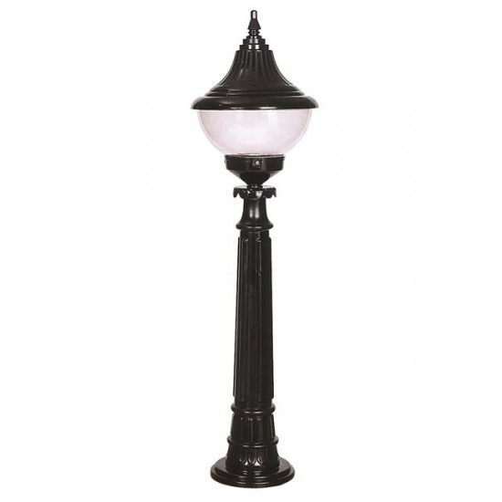 Modi Bahçe Aydınlatma BSU-68207-BSY-M1-B Siyah Boyalı Dış Mekan Aydınlatma E27 ABS Polikarbon Cam 27cm
