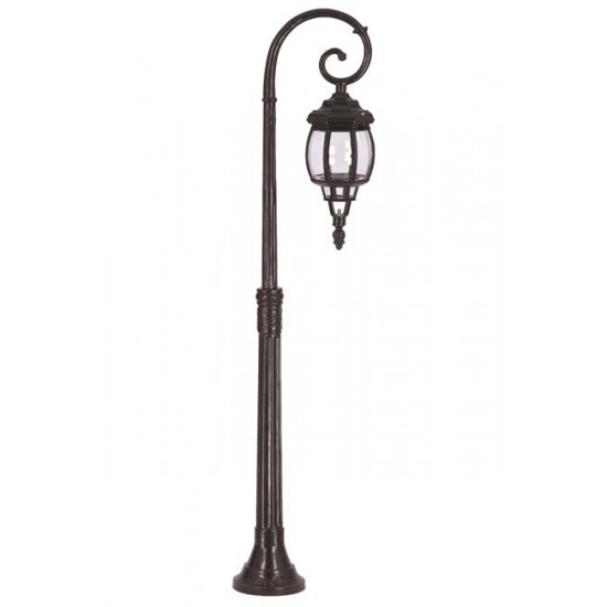 Modi Bahçe Aydınlatma BSU-68208-BSY-M1-B Siyah Boyalı Dış Mekan Aydınlatma E27 Aluminyum ABS Polikarbon Cam 30x18cm