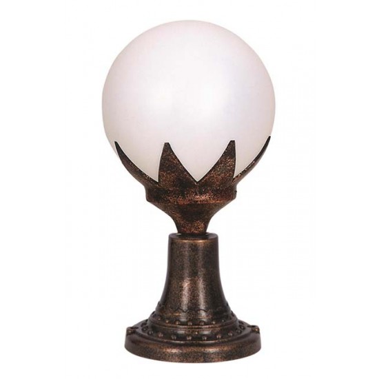 Modi Bahçe Aydınlatma BSU-68209-BKR-M1 Kahverengi Boyalı Dış Mekan Aydınlatma E27 ABS Polietilen Cam 25cm