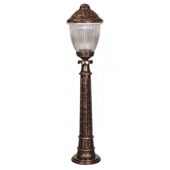 Modi Bahçe Aydınlatma BSU-68210-BKR-B Kahverengi Boyalı Dış Mekan Aydınlatma E27 ABS Polikarbon Cam 23cm