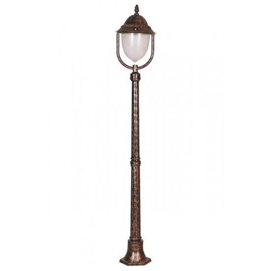 Modi Bahçe Aydınlatma BSU-68212-BKR-B Kahverengi Boyalı Dış Mekan Aydınlatma E27 Aluminyum ABS Polikarbon Cam 30cm