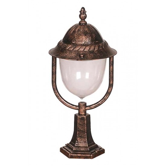 Modi Bahçe Aydınlatma BSU-68212-BKR-K Kahverengi Boyalı Dış Mekan Aydınlatma E27 ABS Polikarbon Cam 30cm