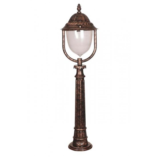 Modi Bahçe Aydınlatma BSU-68212-BKR-M1-B Kahverengi Boyalı Dış Mekan Aydınlatma E27 ABS Polikarbon Cam 30cm