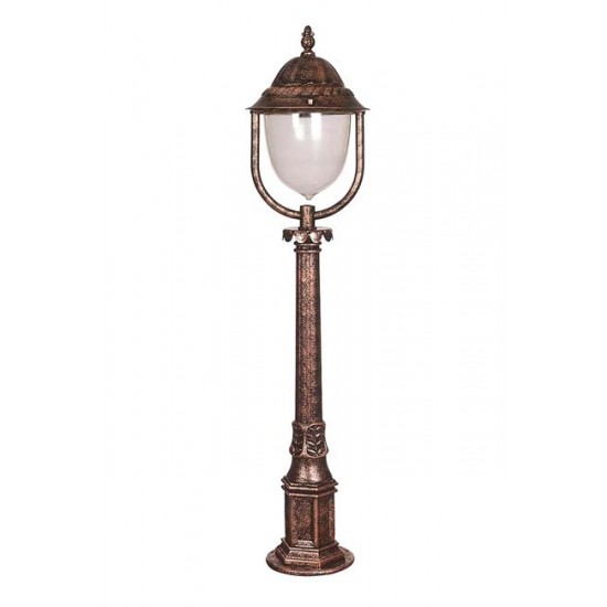 Modi Bahçe Aydınlatma BSU-68212-BKR-M2-B Kahverengi Boyalı Dış Mekan Aydınlatma E27 ABS Polikarbon Cam 30cm