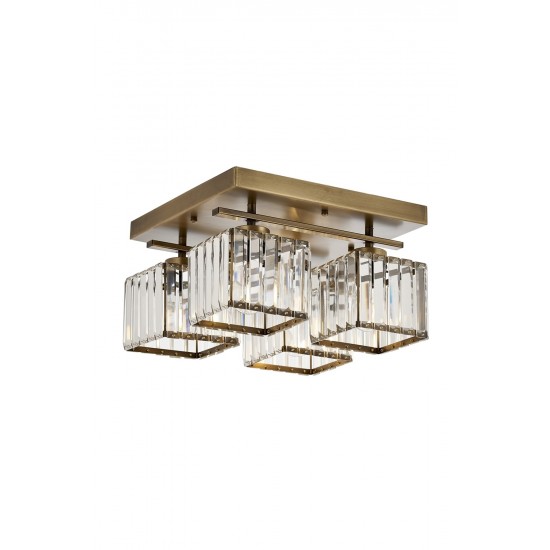 Modi Lighting Mod-4544-4ET-BF Eskitme Kaplama Modern Avize E14 Metal Cam 35cm