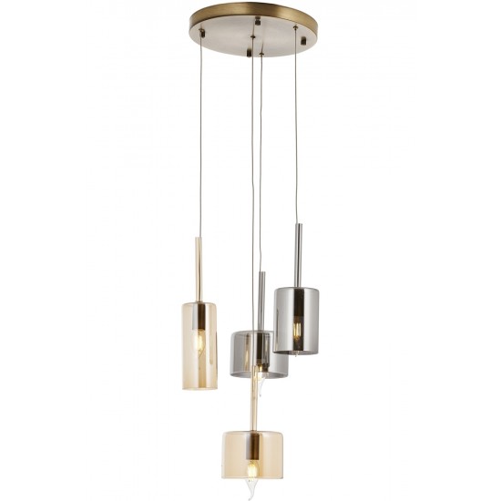 Modi Lighting Eskitme Kaplama Modern Avize E14 Metal Cam  Mod-4544-5EY-BF