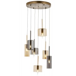 Modi Lighting Mod-4544-7ET-BF Eskitme Kaplama Modern Avize E14 Metal Cam 45cm