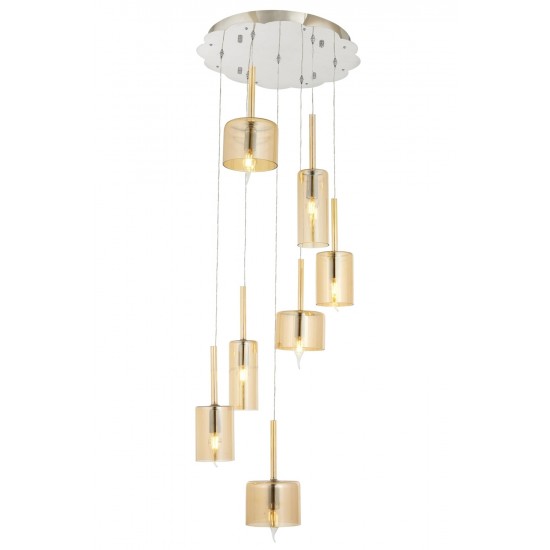 Modi Lighting Mod-4544-7KT Krom Kaplama Modern Avize E14 Metal Cam 45cm