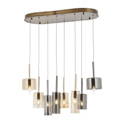 Modi Lighting Mod-4544-E-ELLIPSE-BF Eskitme Kaplama Modern Avize E14 Metal Cam 70x35cm