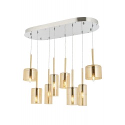 Modi Lighting Mod-4544-ELLIPSE Krom Kaplama Modern Avize E14 Metal Cam 70x35cm