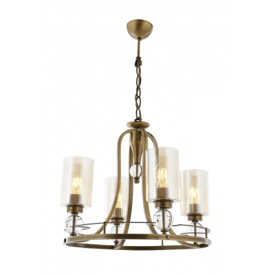 Modi Lighting Mod-4583-4E Eskitme Kaplama Modern Avize E27 Metal Cam 50cm