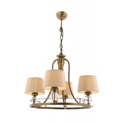 Modi Lighting Mod-4583-4ES Eskitme Kaplama Modern Avize E27 Metal Cam Kumaş 52cm