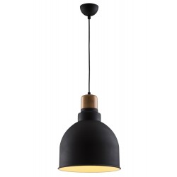 Modi Lighting Mod-4585-A2-BSY-30 Siyah Boyalı Modern Avize E27 Metal Ahşap 30cm
