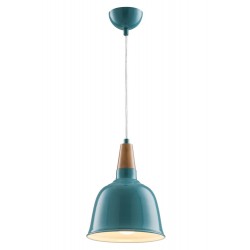 Modi Lighting Mod-4585-A2-BTK-20 Turkuaz Boyalı Modern Avize E27 Metal Ahşap 20cm
