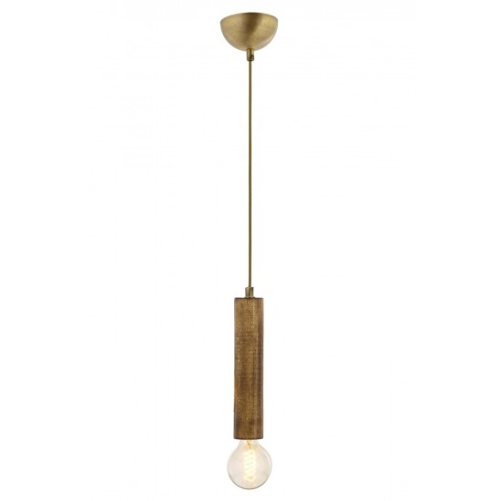 Modi Lighting Mod-4590-1E Eskitme Kaplama Modern Avize E27 Ahşap 6cm