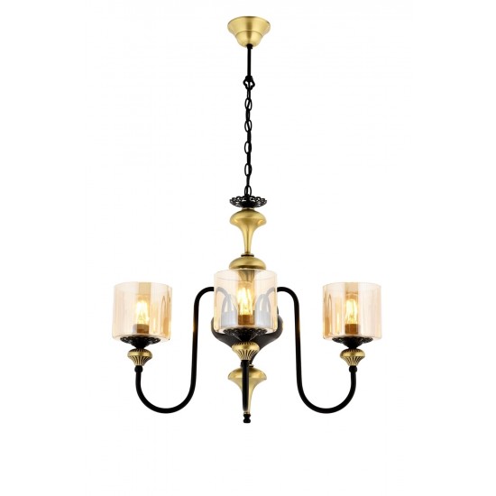 Modi Lighting Mod-4591-3E Eskitme Kaplama Modern Avize E27 Metal Cam 62cm