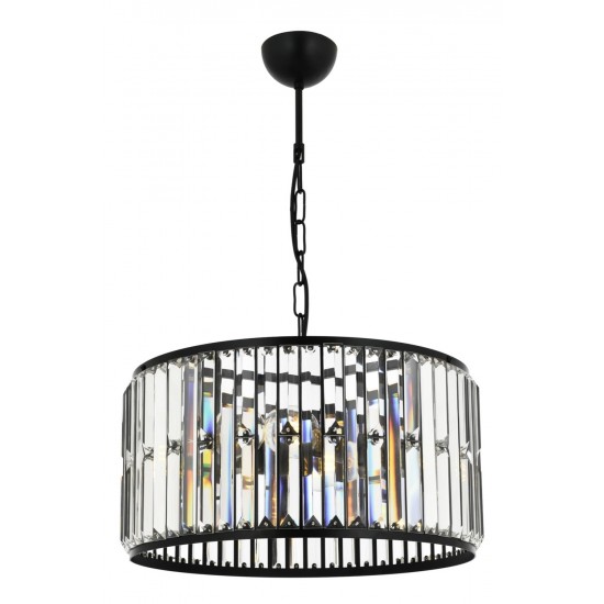 Modi Lighting Mod-4592-3BSY Siyah Boyalı Modern Avize E27 Metal Kristal 40cm