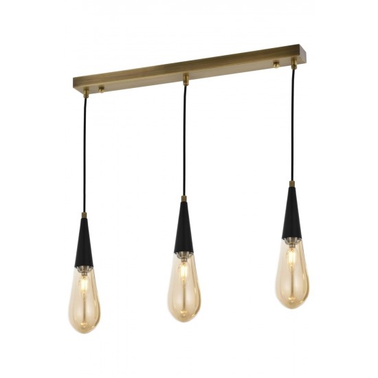 Modi Lighting Mod-4593-3EY Eskitme Kaplama Modern Avize E14 Metal Cam 65x10cm